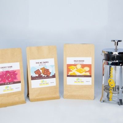 Hook Coffee French Press 80g Bundle